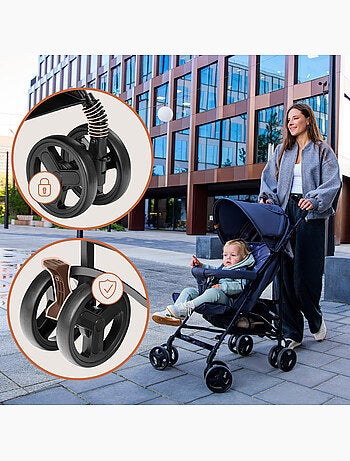 Silla de Paseo Ligera LIONELO Elia - Compacta - Plegable - Mosquitera - 6-36 Meses