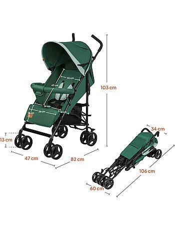 Silla de Paseo Ligera LIONELO Elia - Compacta - Plegable - Mosquitera - 6-36 Meses