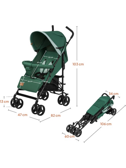 Silla de Paseo Ligera LIONELO Elia - Compacta - Plegable - Mosquitera - 6-36 Meses - Kiabi Silla de Paseo Ligera LIONELO Elia - Compacta - Plegable - Mosquitera - 6-36 Meses - Kiabi