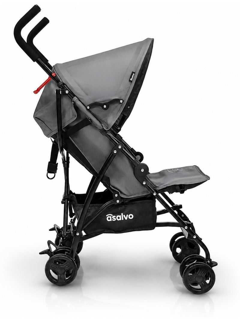 Silla de paseo Mia Asalvo Negro Gris - Kiabi