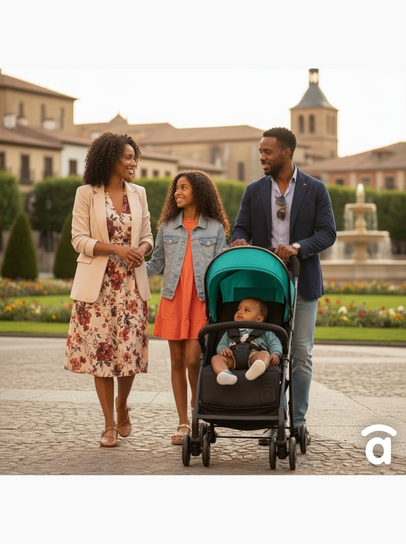 Silla de Paseo Milan Asalvo Negro Verde - Kiabi