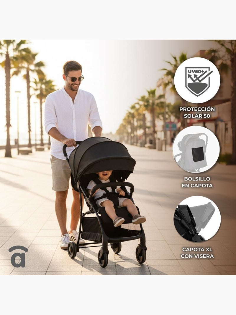 Silla de Paseo Milan Asalvo Negro Verde - Kiabi