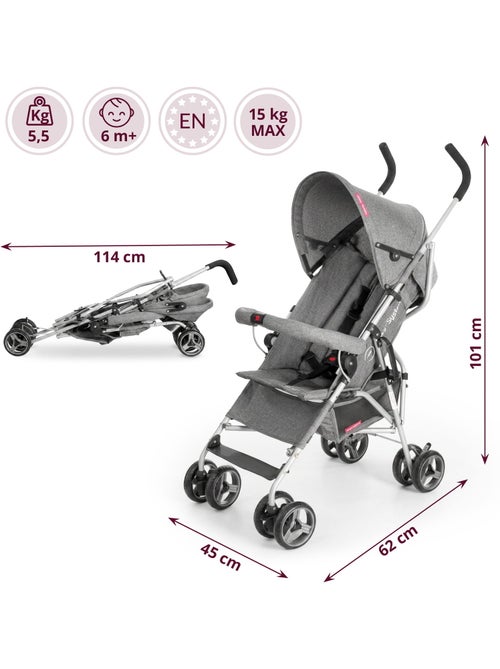 Silla de paseo moby-system barton para niños de hasta 15 kg - Kiabi Silla de paseo moby-system barton para niños de hasta 15 kg - Kiabi