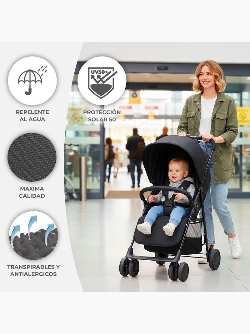 Silla de paseo nova Asalvo Negro - Kiabi
