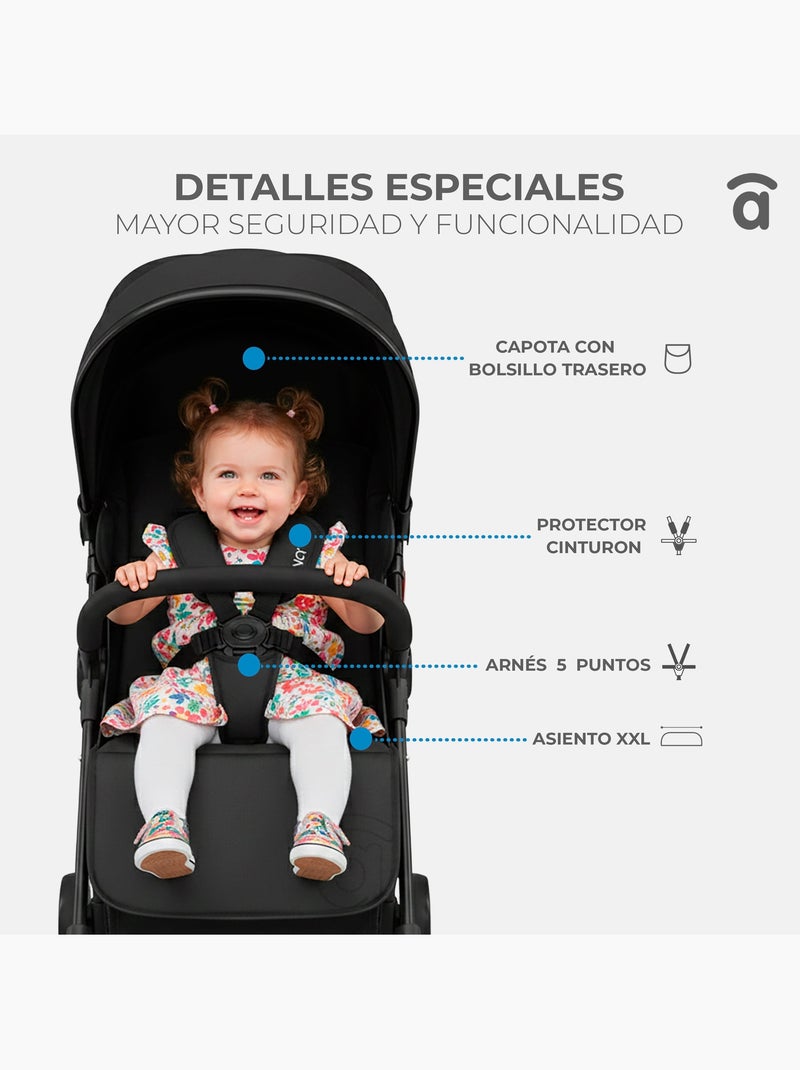 Silla de paseo nova Asalvo Negro - Kiabi
