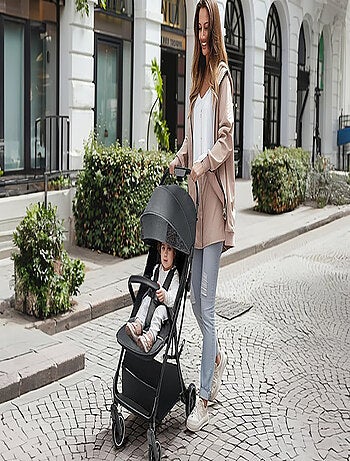 Silla de Paseo Okto : compacta desde el nacimiento hasta los 4 años (22kg) Negro