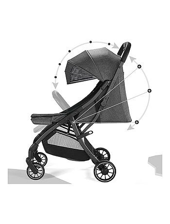 Silla de Paseo Okto : compacta desde el nacimiento hasta los 4 años (22kg) Negro