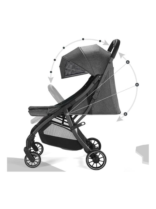 Silla de Paseo Okto : compacta desde el nacimiento hasta los 4 años (22kg) Gris - Kiabi