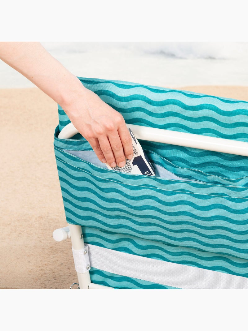 Silla de playa ligera con asa 46x60x50 cm aktive Azul - Kiabi