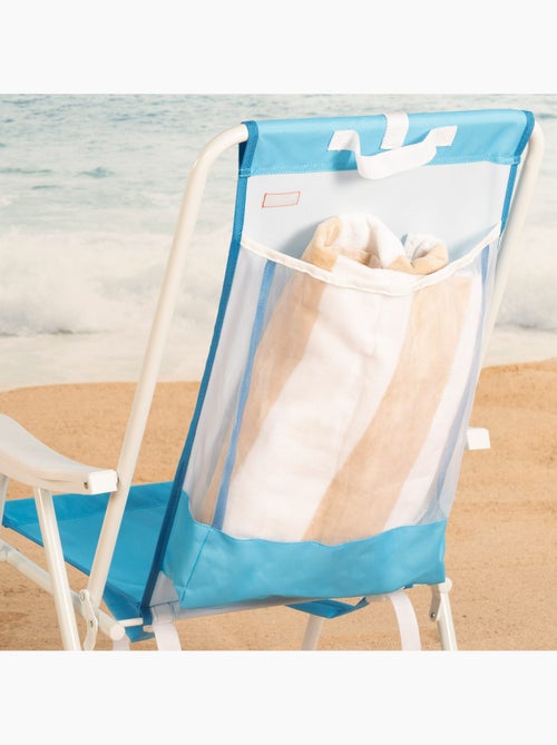 Silla de playa mochila plegable con bolsillo 44x40x81 cm aktive - Kiabi Silla de playa mochila plegable con bolsillo 44x40x81 cm aktive - Kiabi