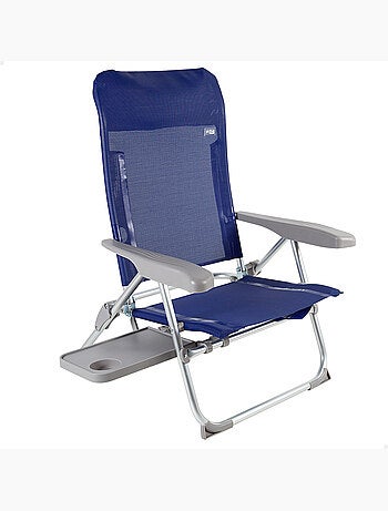Silla de playa multiposición plegado slim c/mesa extraíble y cojín aktive