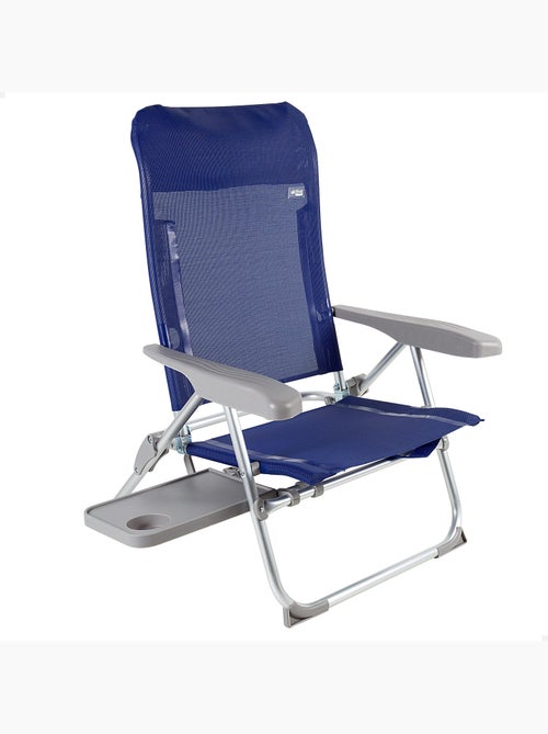 Silla de playa multiposición plegado slim c/mesa extraíble y cojín aktive - Kiabi