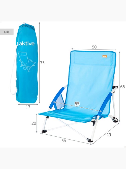 Silla de playa plegable 50x49x66 cm aktive - Kiabi Silla de playa plegable 50x49x66 cm aktive - Kiabi