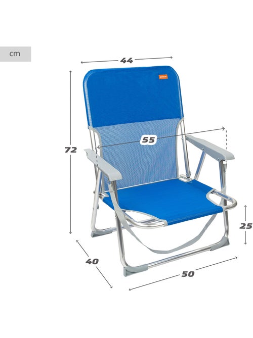 Silla de playa plegable fija aluminio con asa aktive - Kiabi