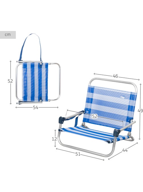 Silla de playa plegable pequeña c/asa de hombro aktive - Kiabi