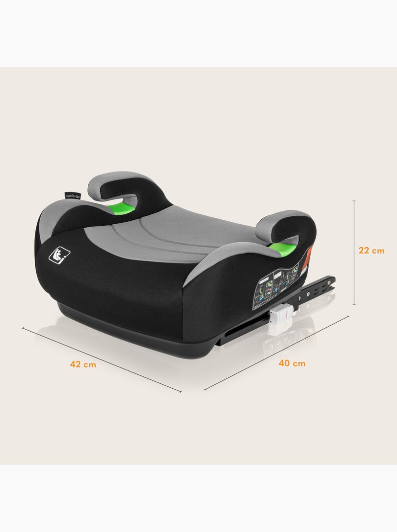 Silla elevadora de coche LIONELO Luuk Fix i-Size - ISOFIX - 125-150 cm - Grupo 3 Negro - Kiabi