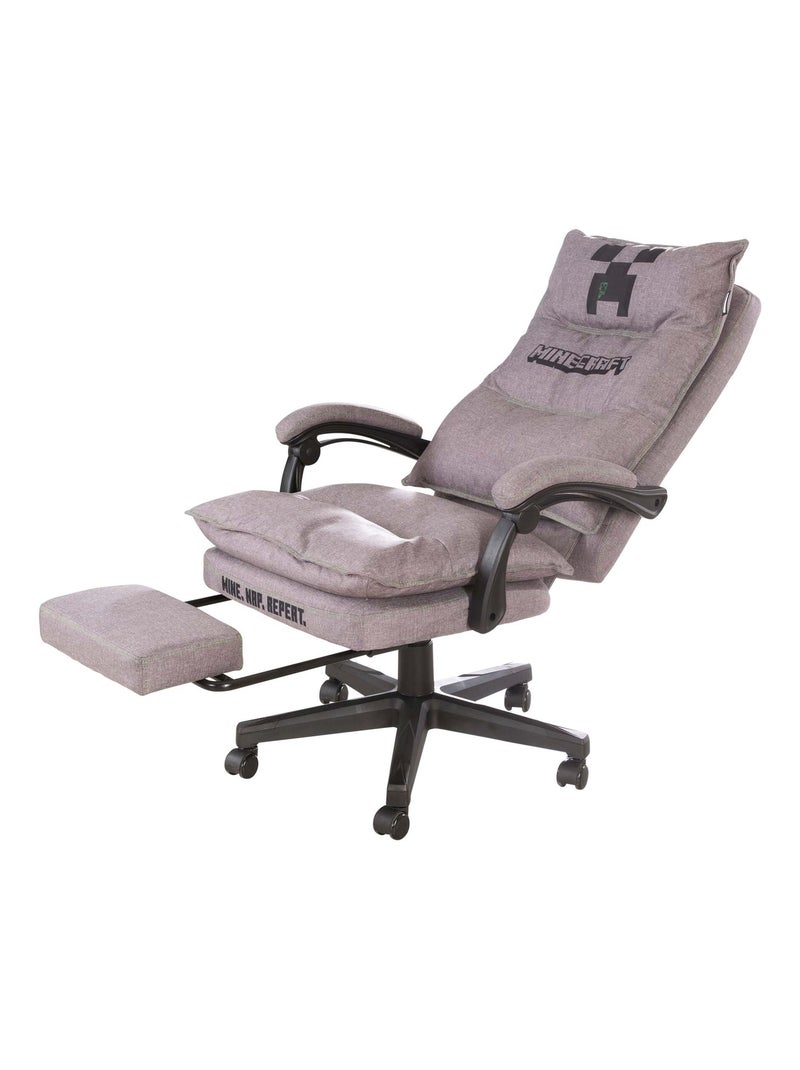 Silla gaming con rotación 360° y altura ajustable 'Roba' - Minecraft Gris negro - Kiabi
