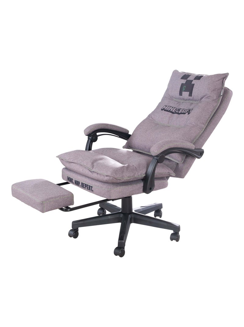 Silla gaming con rotación 360° y altura ajustable 'Roba' - Minecraft Gris negro - Kiabi
