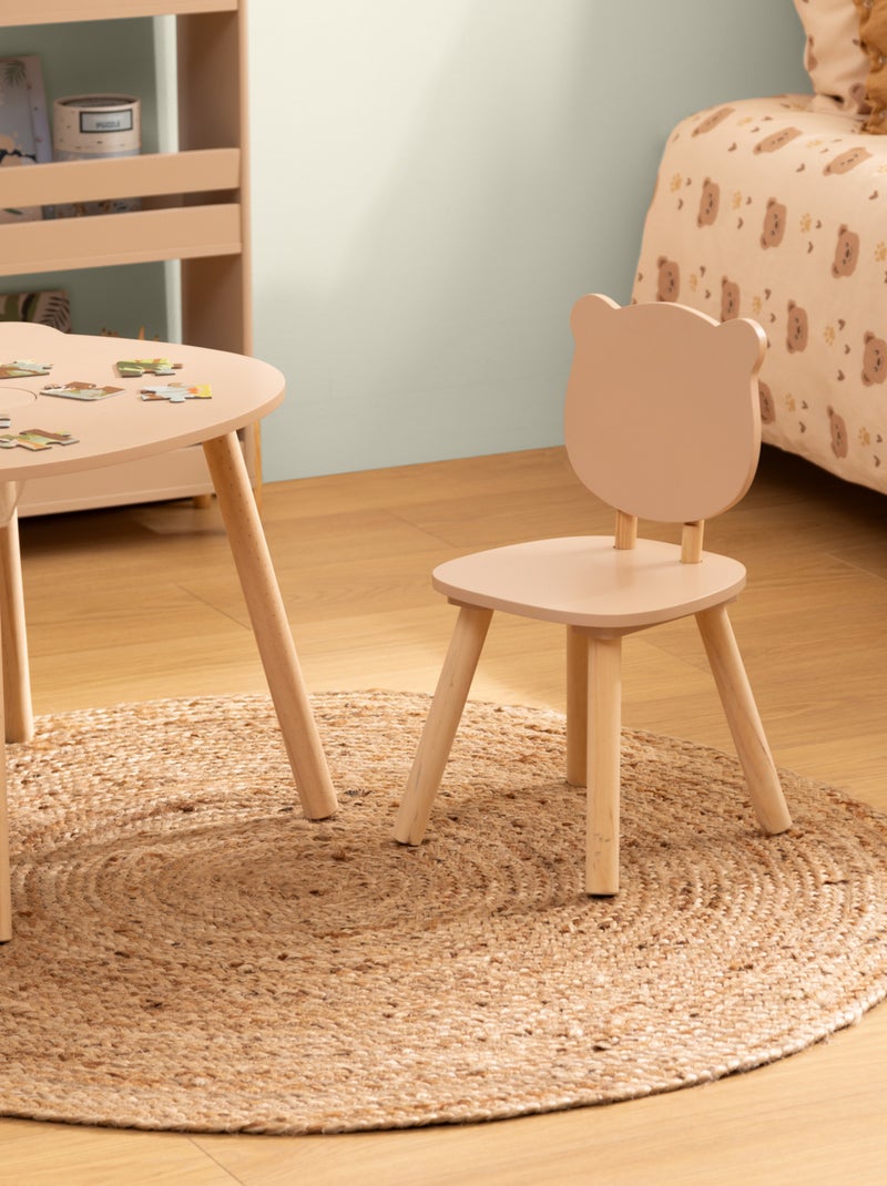 Silla infantil con respaldo de osito Marrón claro - Kiabi