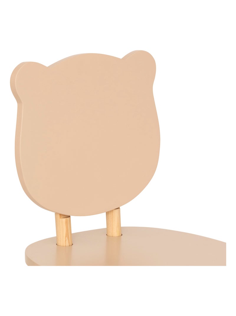 Silla infantil con respaldo de osito Marrón claro - Kiabi