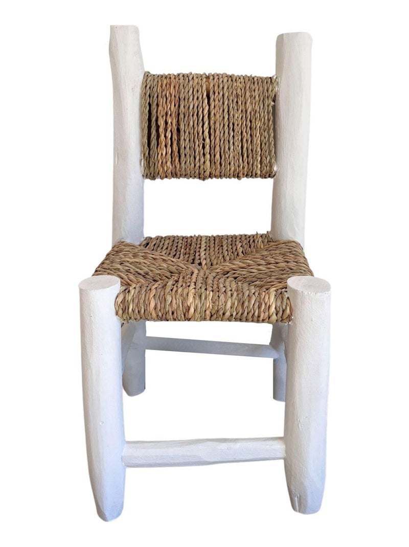 Silla infantil de madera blanca y doum Blanco - Kiabi