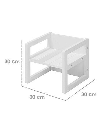 Silla infantil de madera convertible en taburete - 3 alturas de asiento 'Roba'