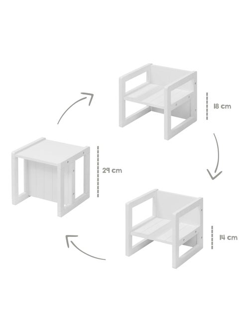 Silla infantil de madera convertible en taburete - 3 alturas de asiento 'Roba' - Kiabi