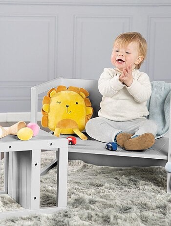 Silla infantil de madera convertible en taburete - 3 alturas de asiento 'Roba'