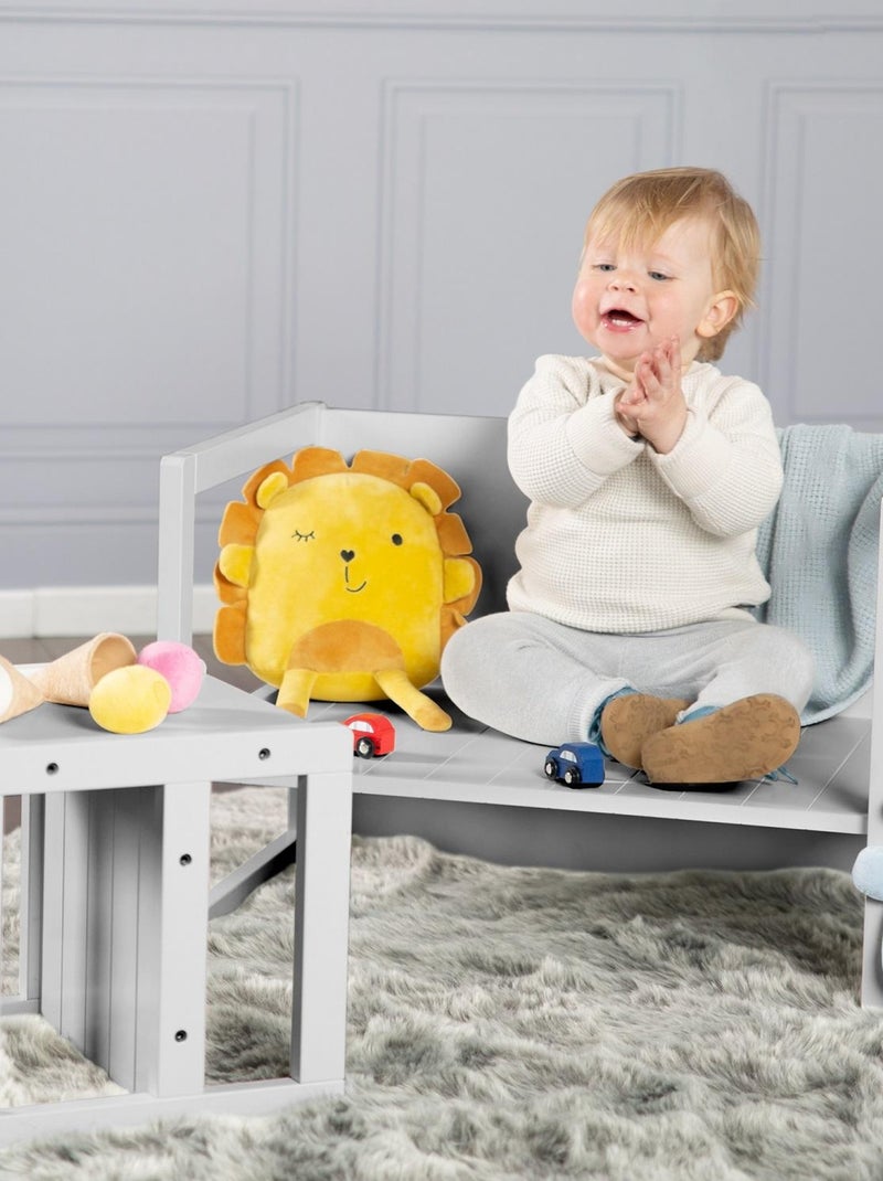 Silla infantil de madera convertible en taburete - 3 alturas de asiento 'Roba' Gris - Kiabi