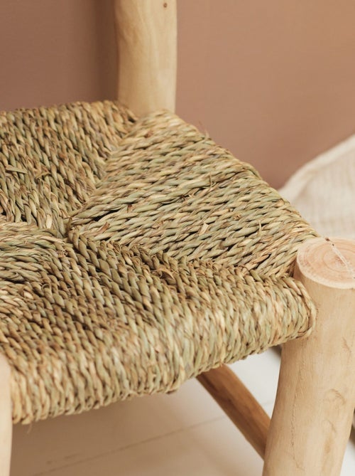 Silla infantil de madera de laurel y doum - Kiabi