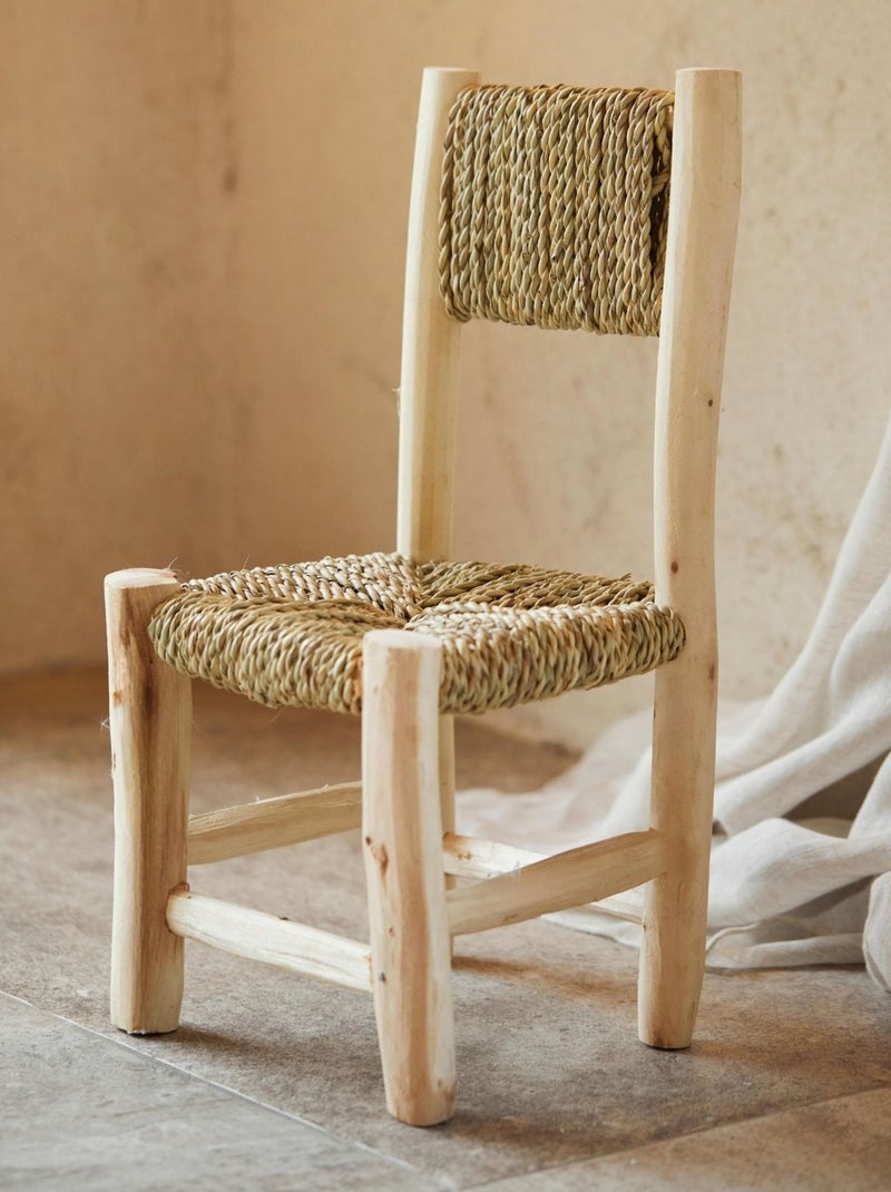 Silla infantil de madera de laurel y doum Madera natural - Kiabi