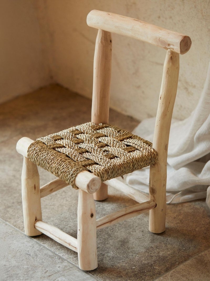 Silla infantil de madera Japandi Madera natural - Kiabi
