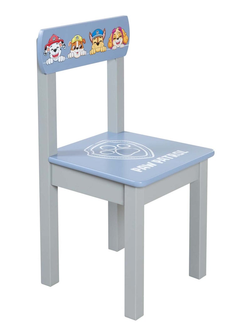 Silla infantil en madera lacada - hasta 50 kg - diseño Patrulla Canina - 'Roba Paw Patrol' Azul gris - Kiabi