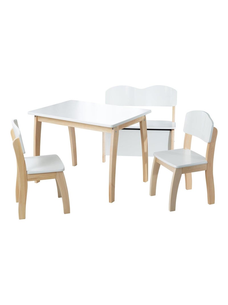 Silla infantil en madera lacada blanca - de 2 a 10 años 'Roba' Blanco Beige - Kiabi