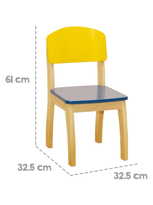 Silla infantil en madera multicolor - de 2 a 10 años 'Roba' - Kiabi