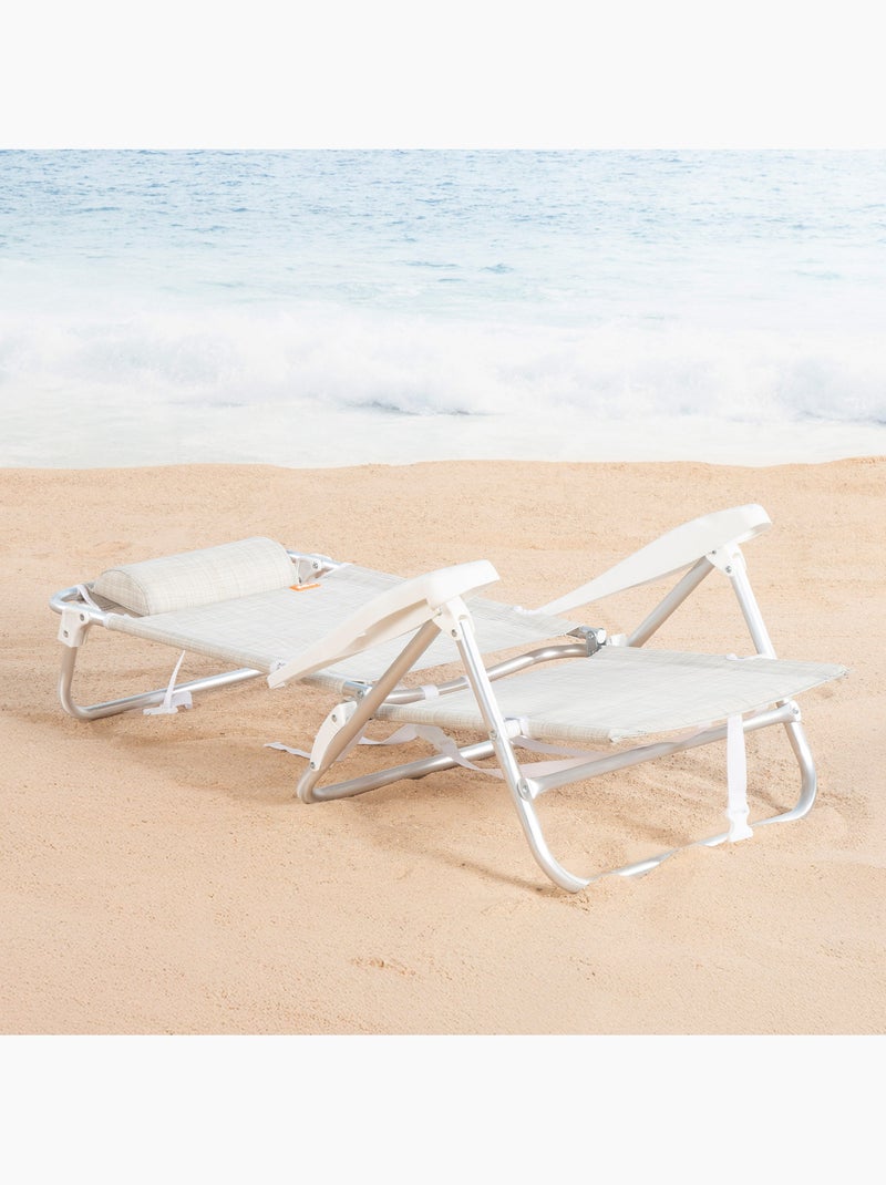 Silla playa baja multiposición 47x49x82 cm aktive Beige - Kiabi