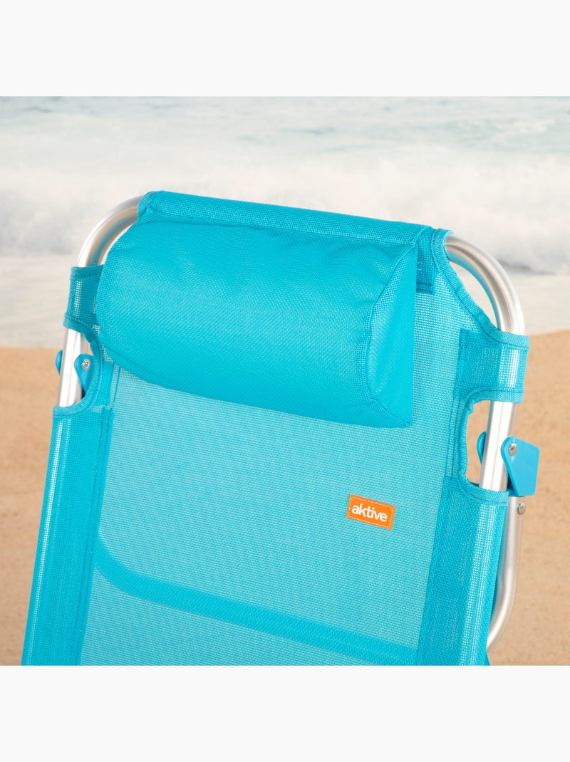 Silla playa baja multiposición 48x46x84 cm aktive Azul - Kiabi