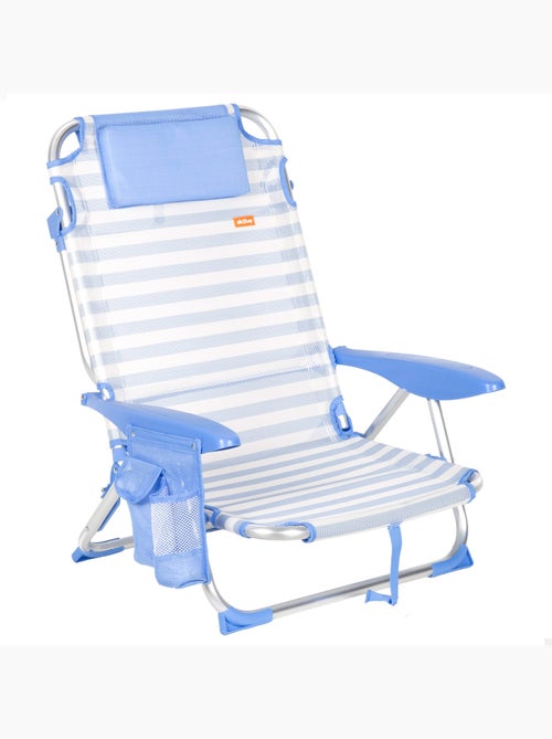 Silla playa baja multiposición 51x45x76 cm con bolsillos aktive - Kiabi