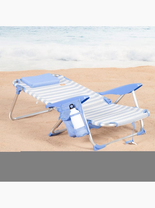 Silla playa baja multiposición 51x45x76 cm con bolsillos aktive - Kiabi