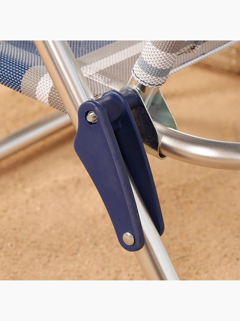 Silla playa plegable alta 5 posiciones aktive Azul - Kiabi