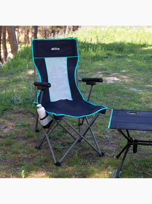 Silla plegable camping 48x48x102 cm con respaldo de rejilla aktive - Kiabi