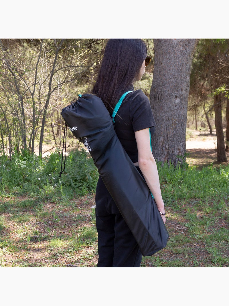 Silla plegable camping 50x47x74 cm con posavasos aktive Negro - Kiabi
