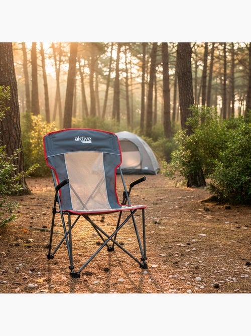 Silla plegable camping antivuelco con reposabrazos removibles aktive - Kiabi