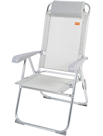 Silla plegable camping antivuelco y multiposición con cojín aktive