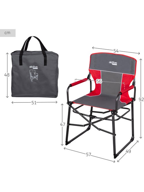 Silla plegable camping director antivuelco con plegado compacto aktive - Kiabi