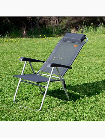 Silla plegable camping multiposición con cojín aktive