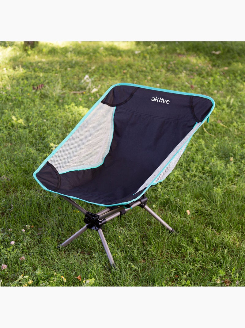 Silla plegable camping ultracompacta con bolsa transporte aktive Negro - Kiabi
