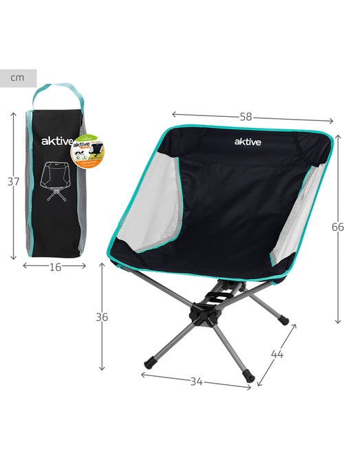 Silla plegable camping ultracompacta con bolsa transporte aktive - Kiabi Silla plegable camping ultracompacta con bolsa transporte aktive - Kiabi