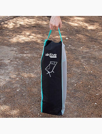 Silla plegable camping ultracompacta con cojín aktive