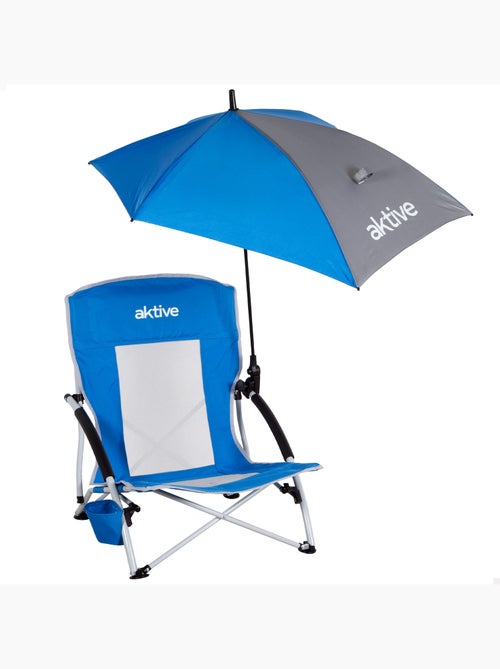 Silla plegable con sombrilla y posavasos 50x49x65 cm aktive - Kiabi